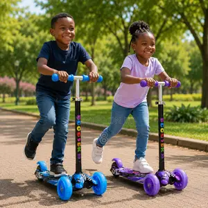 Adjustable Kids Kick Scooter With 3 Wheels