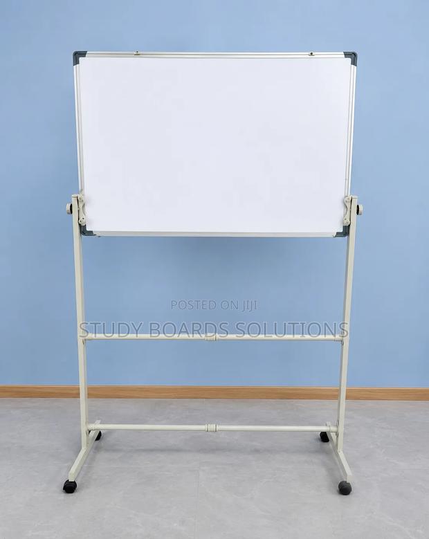90cm×60cm Whiteboard With Portable Wheeled Stand–Present With Ease