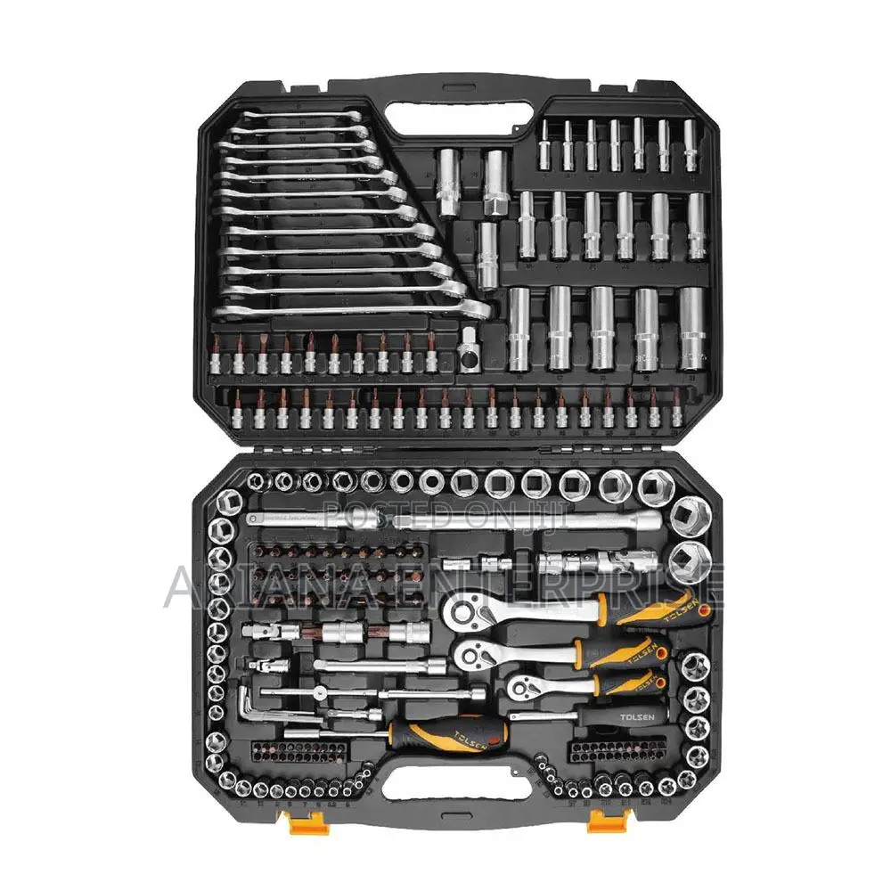 TOLSEN Professional 216Pcs Box Case Combo Package Wrench Socket Tool