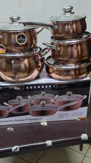 10pcs Gold Edenburg Cookware Set
