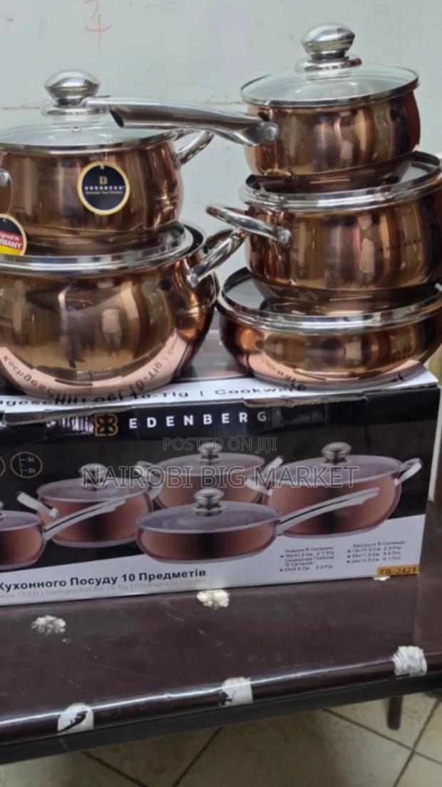 10pcs Gold Edenburg Cookware Set
