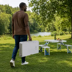Portable Foldable Picnic Table With 4 Seats