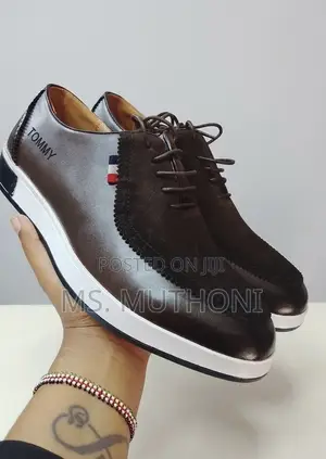 Brown Tommy Casual Lace-Up Shoes Size 40-45