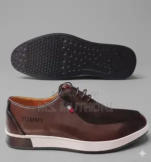 Brown Tommy Casual Lace-Up Shoes Size 40-45