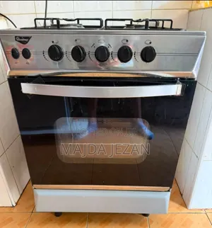 Burner Gas Cooker With Oven – Stainless Steel