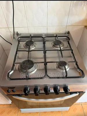Burner Gas Cooker With Oven – Stainless Steel