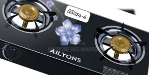 Ailyons 2 Burner Glass Top Gas Cooker