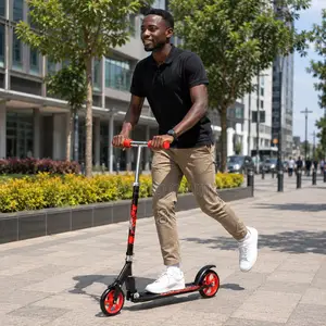 Kids Large Wheel Folding Scooter With Handlebars