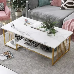 Executive White Marble Coffee Table