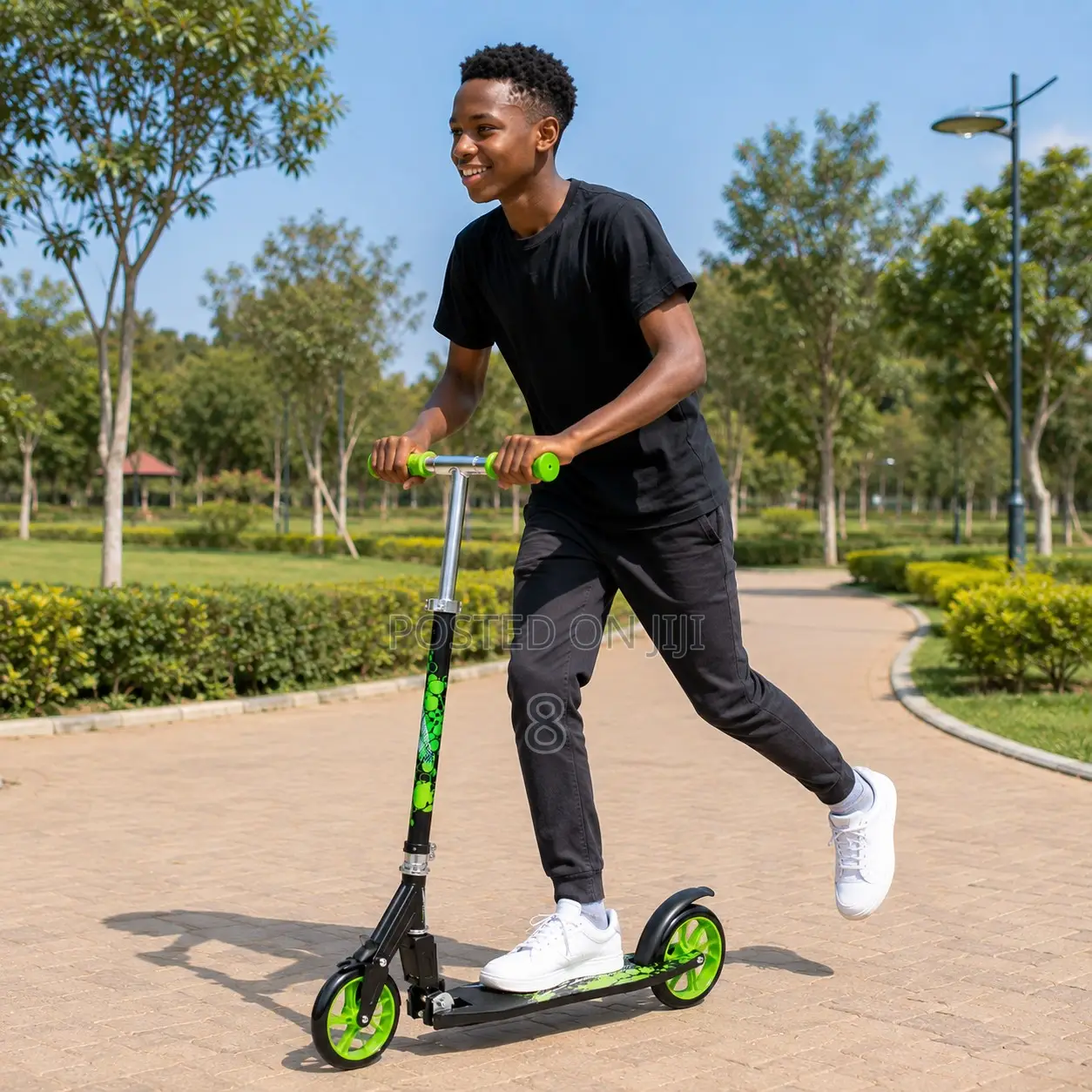 Kids 2 Wheel Outdoor Scooter With Large Wheels