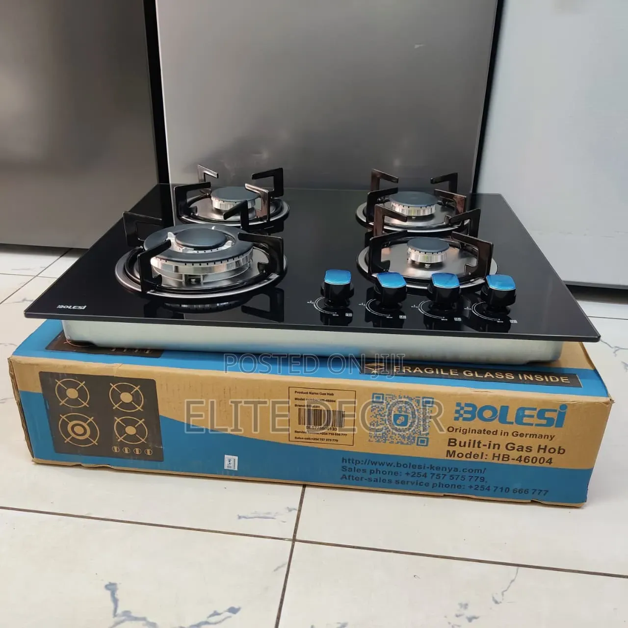 Bolesi 60CM Built-in Gas Hob – 4 Burner Kitchen Cooker