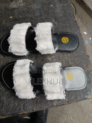 Ladies Genuine Leather Slides With Faux Fur or Animal Print Design