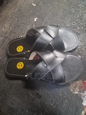 Ladies Genuine Leather Cross-Strap Flat Sandals – Multiple Colors