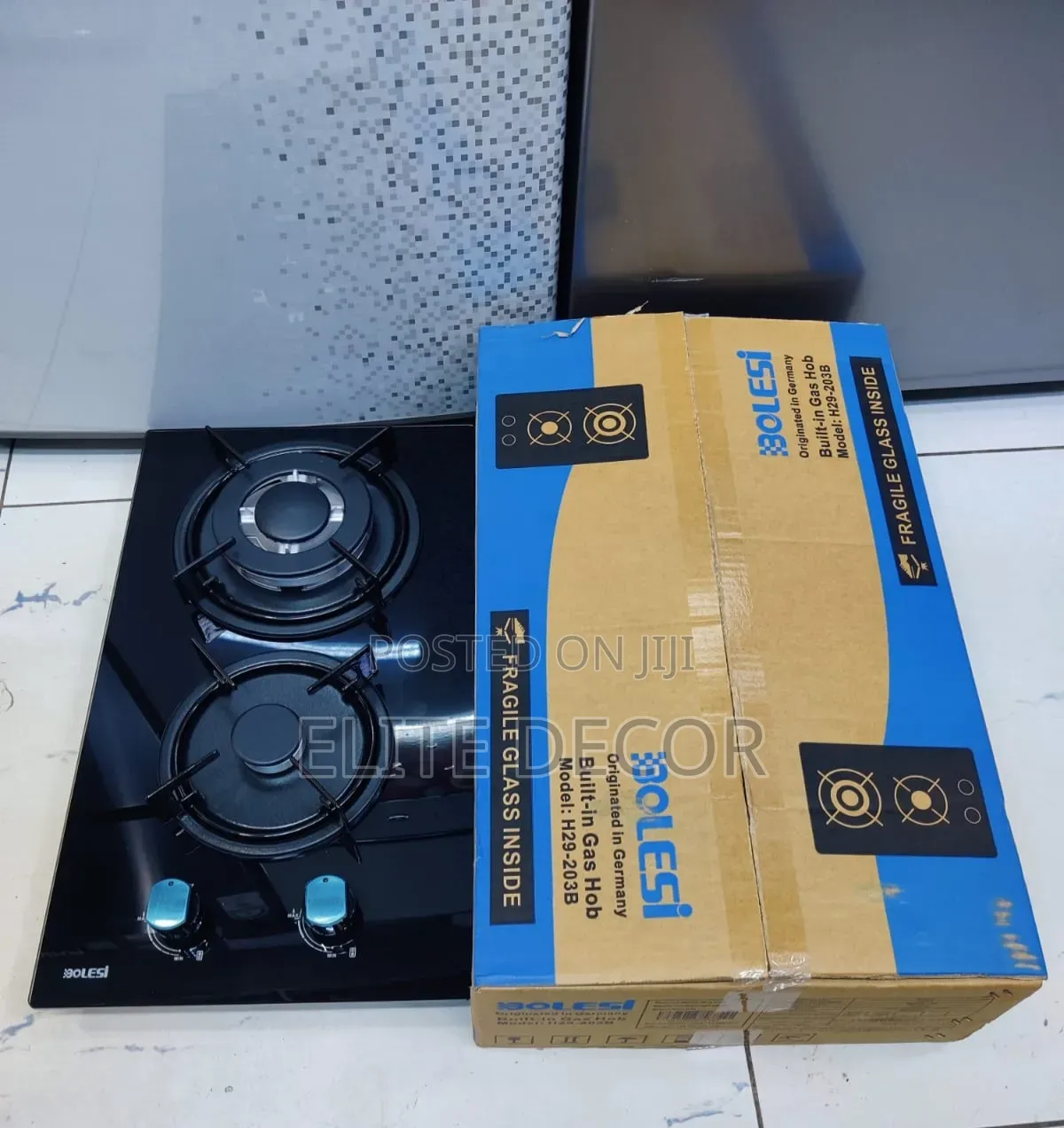 Bolesi Built-in 2-Burner Gas Hob – Vertical Orientation | Modern