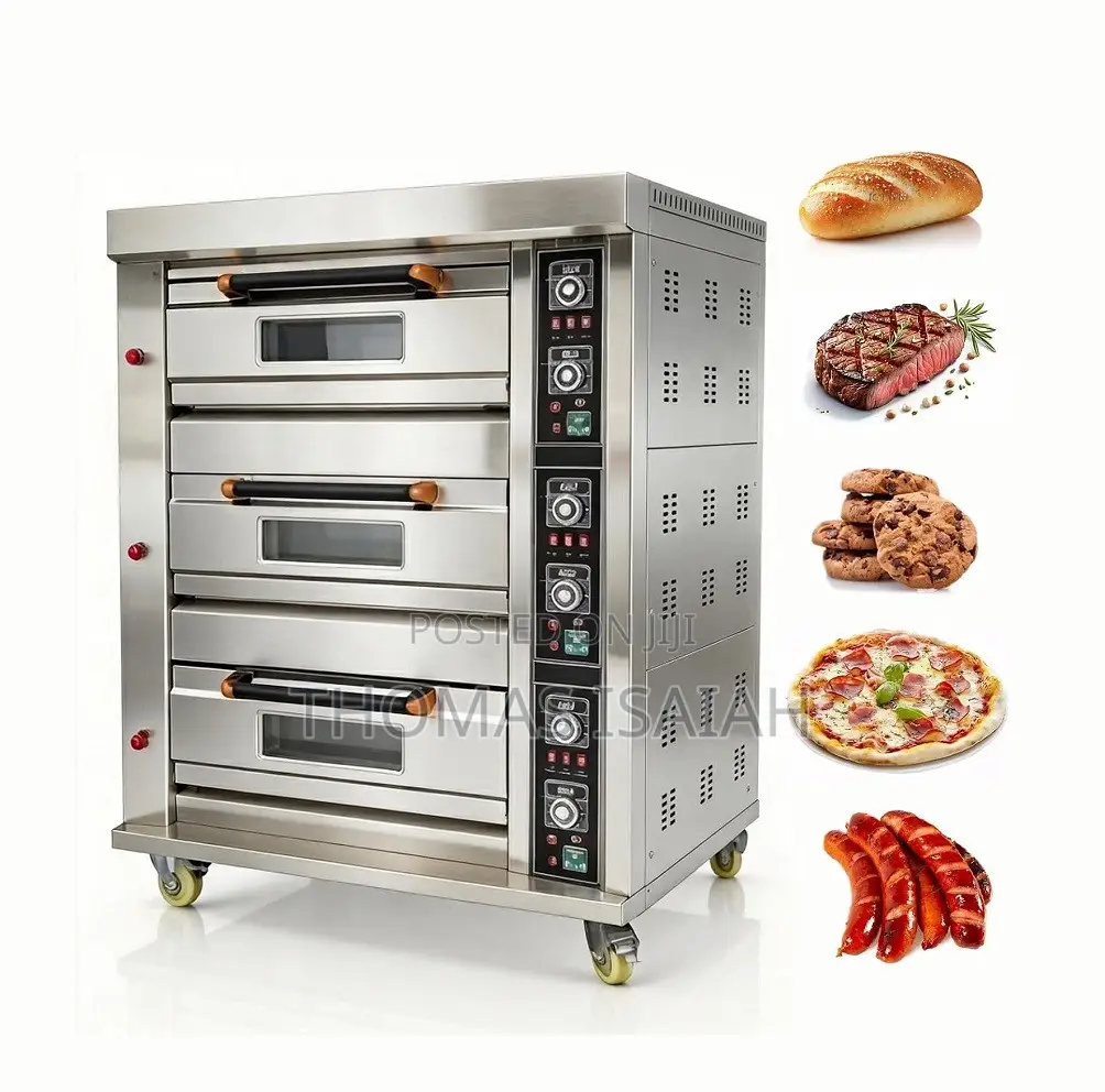 3 Deck 6 Trays Commercial Oven