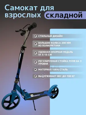 Large Wheel Folding Scooter With Adjustable Handle