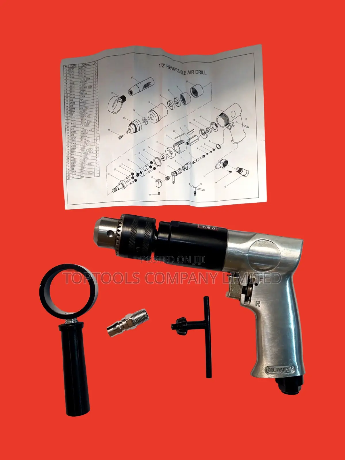 Reversible Air Impact Drill 13 Mm*