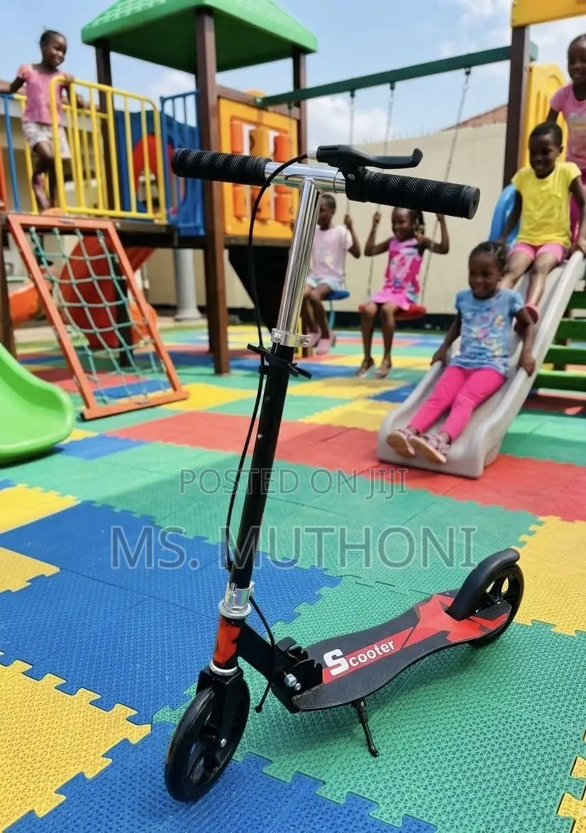 Heavy-Duty Metallic Build Foldable Scooter With Brakes