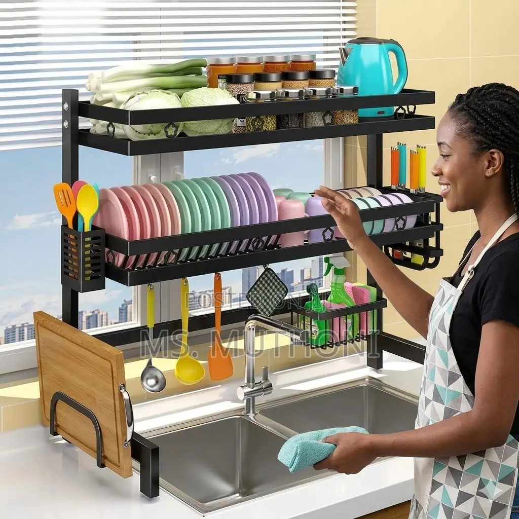 2 Tier Premium Over-the-Sink Dish Drying Rack