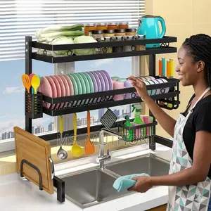 2 Tier Premium Over-the-Sink Dish Drying Rack