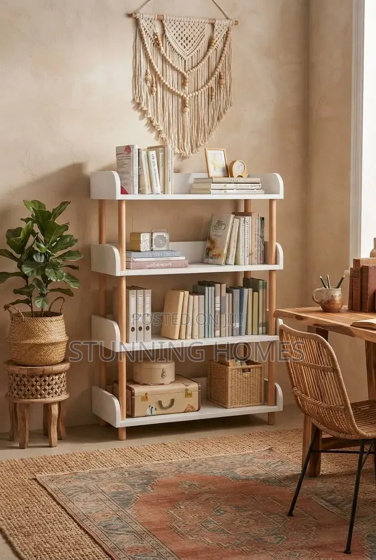 Modern White Minimalist Bookshelf