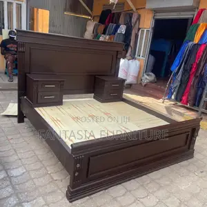 5x6 Executive Wooden Bed + 2 Sideboxes
