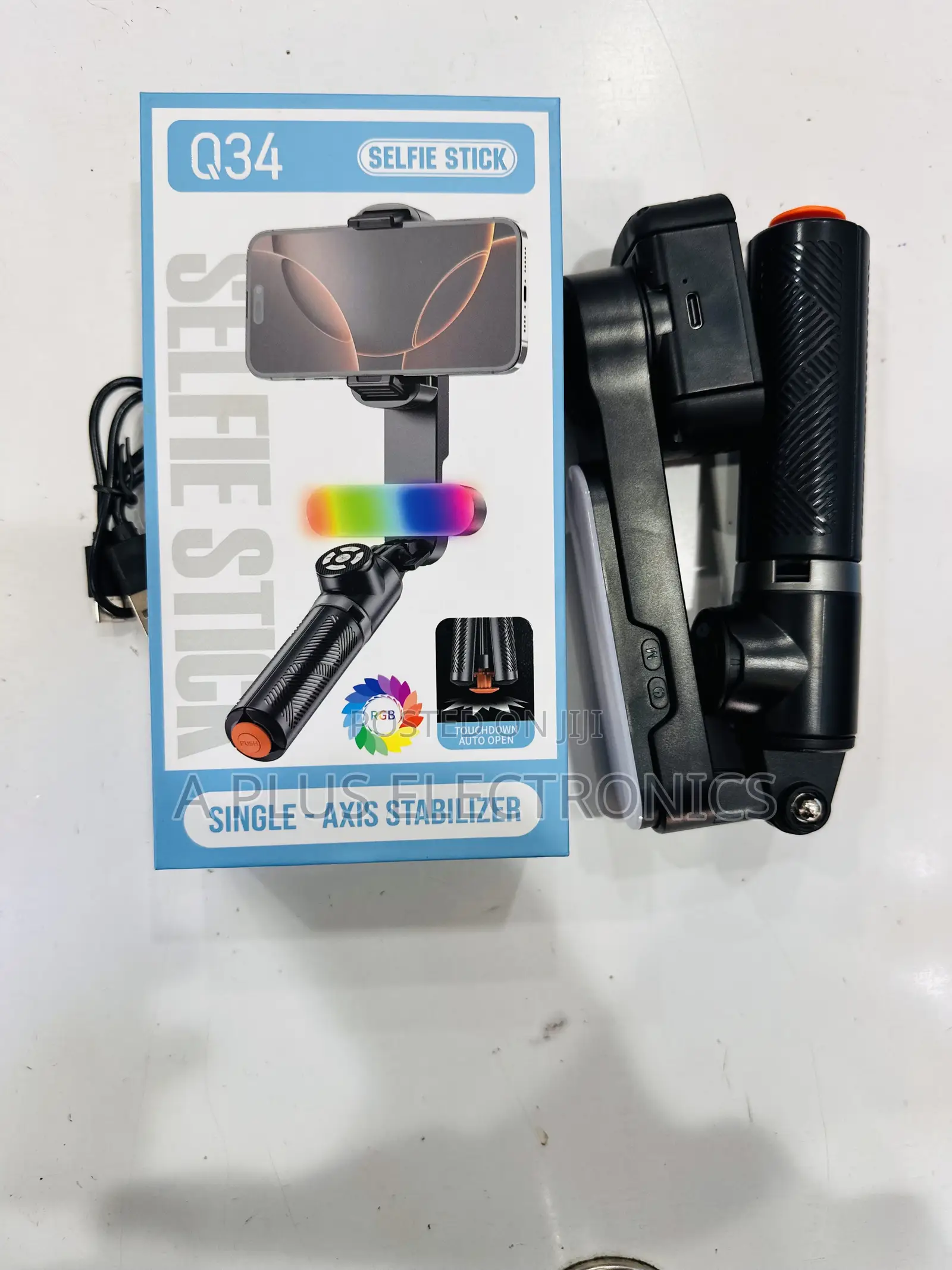 Q34 Phone Gimbal (Phone Stabilizer)+ Selfie Stick | Foldable