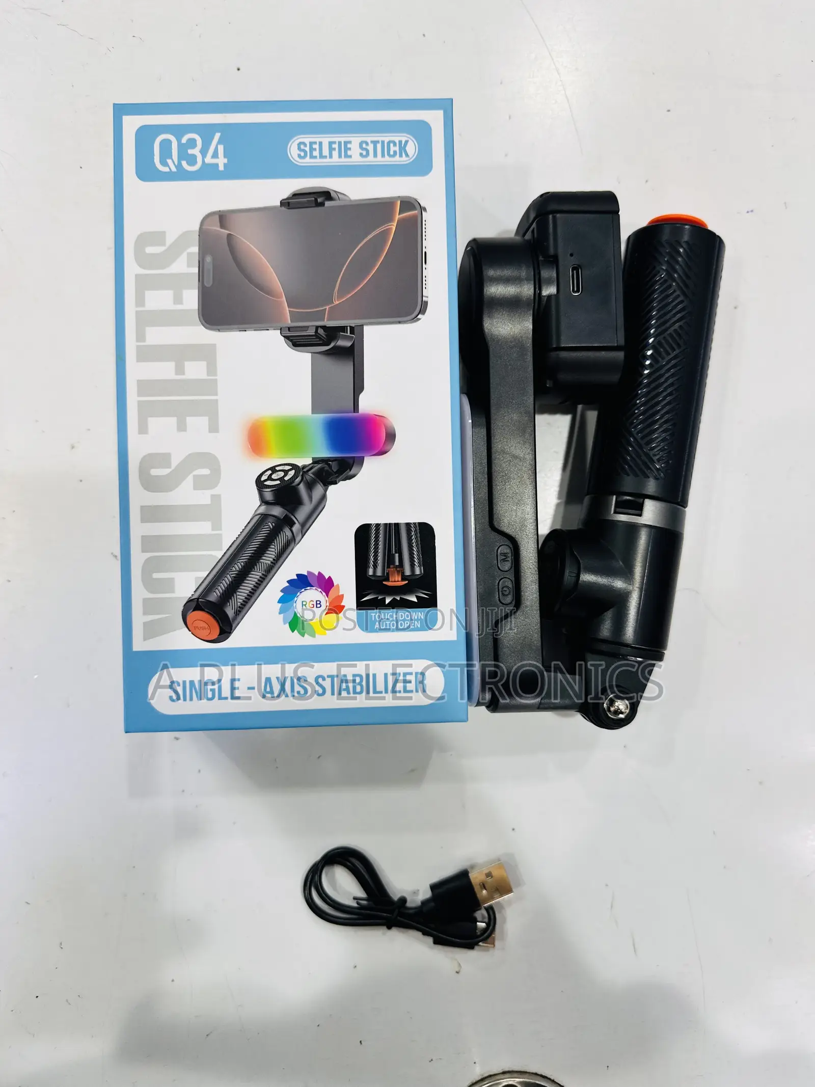 Q34 Phone Gimbal (Phone Stabilizer)+ Selfie Stick | Foldable