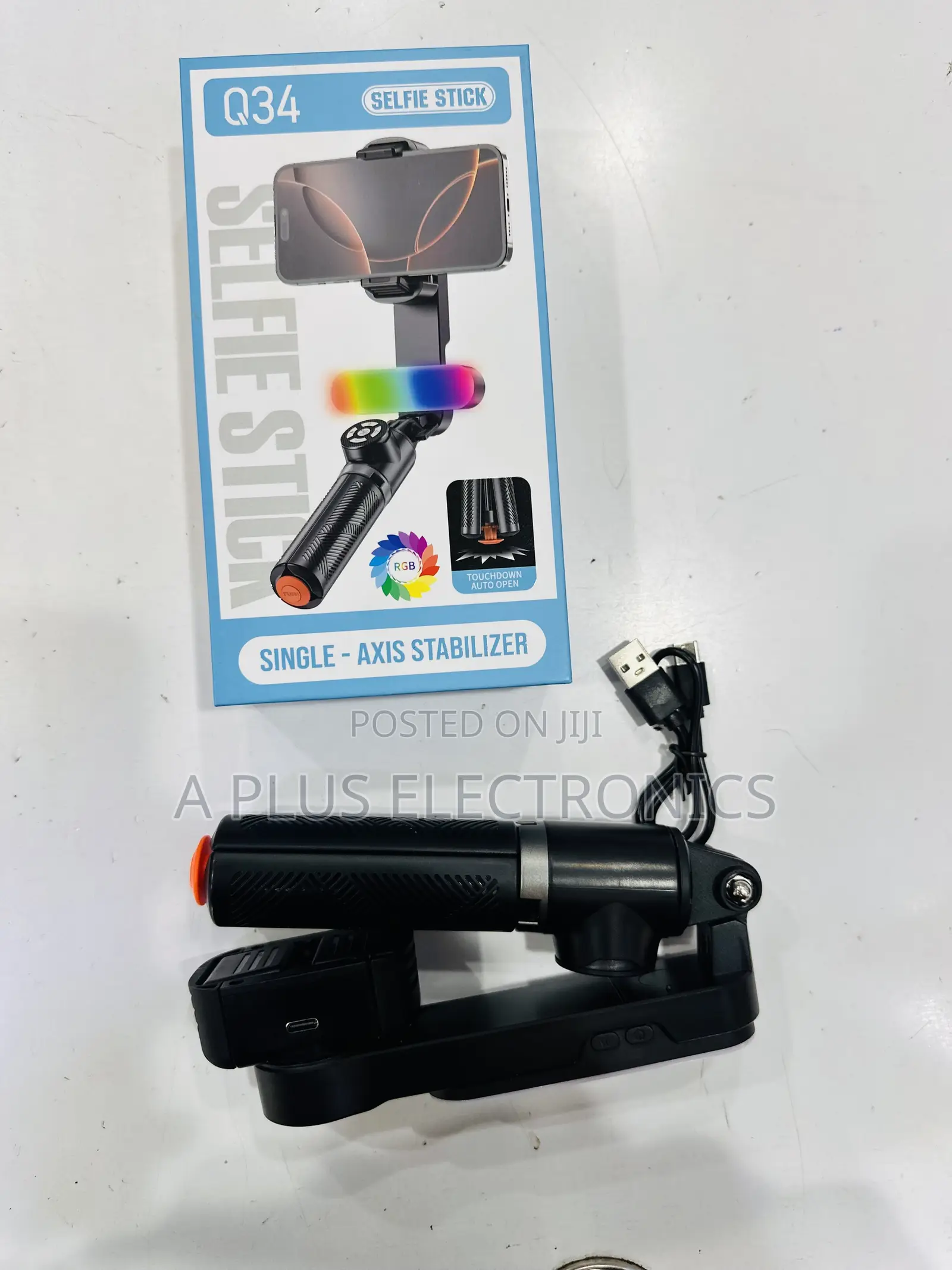 Q34 Phone Gimbal (Phone Stabilizer)+ Selfie Stick | Portable