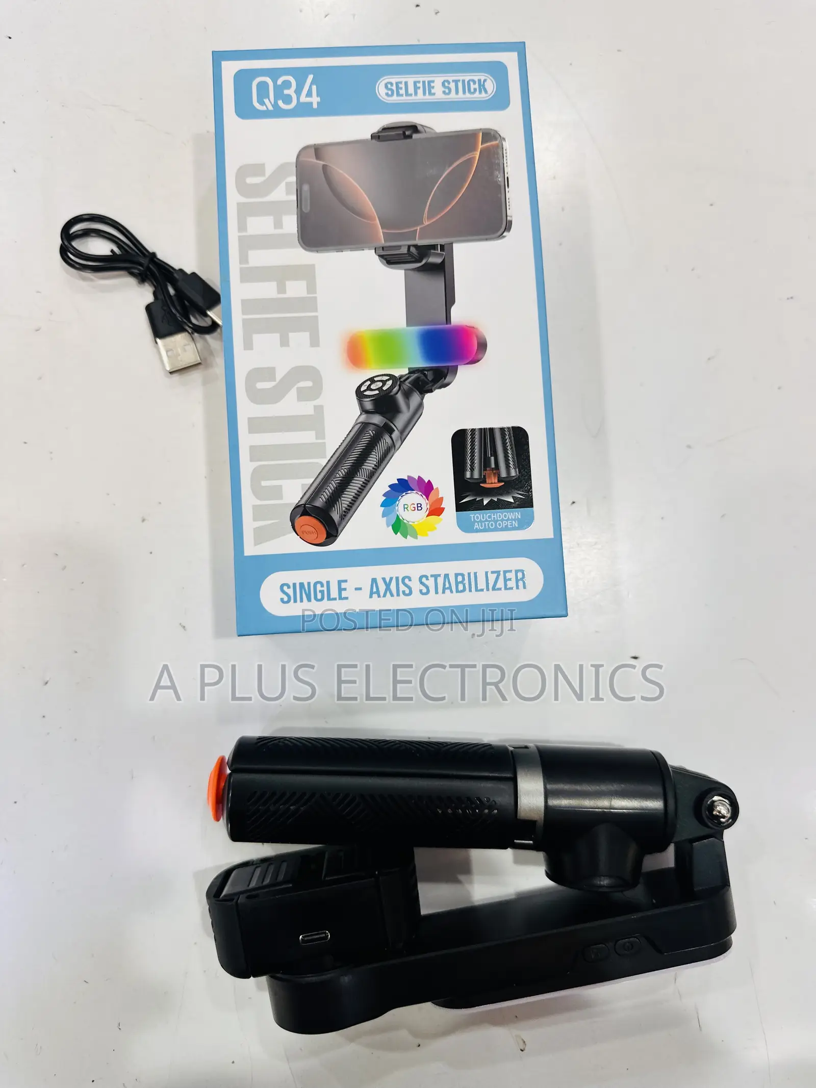 Q34 Phone Gimbal (Phone Stabilizer)+ Selfie Stick | Portable