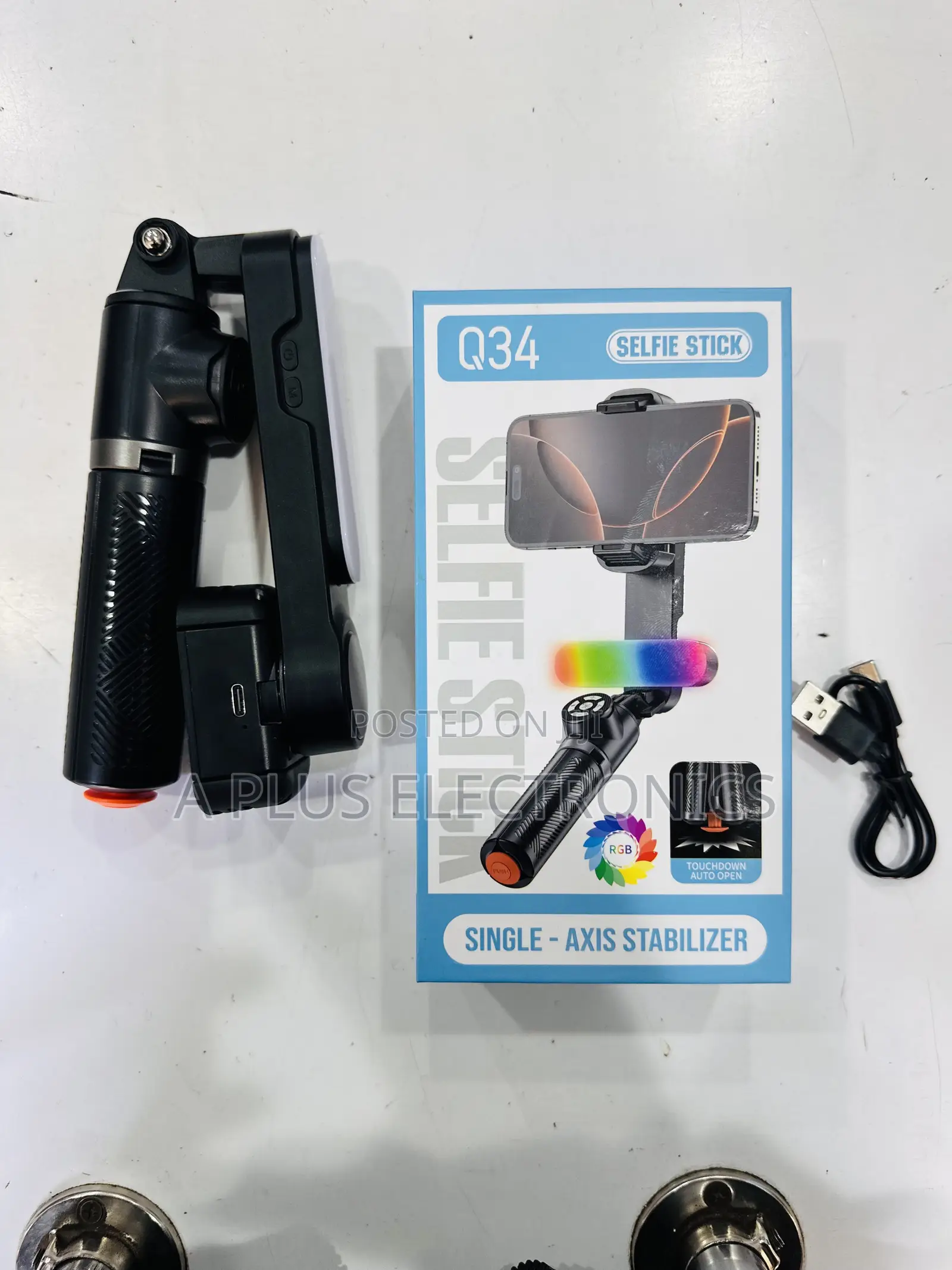Q34 Phone Gimbal (Phone Stabilizer)+ Selfie Stick | All in One