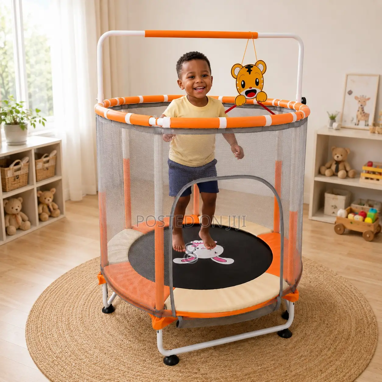 5FT Kids Trampoline With Safety Net and Handlebar
