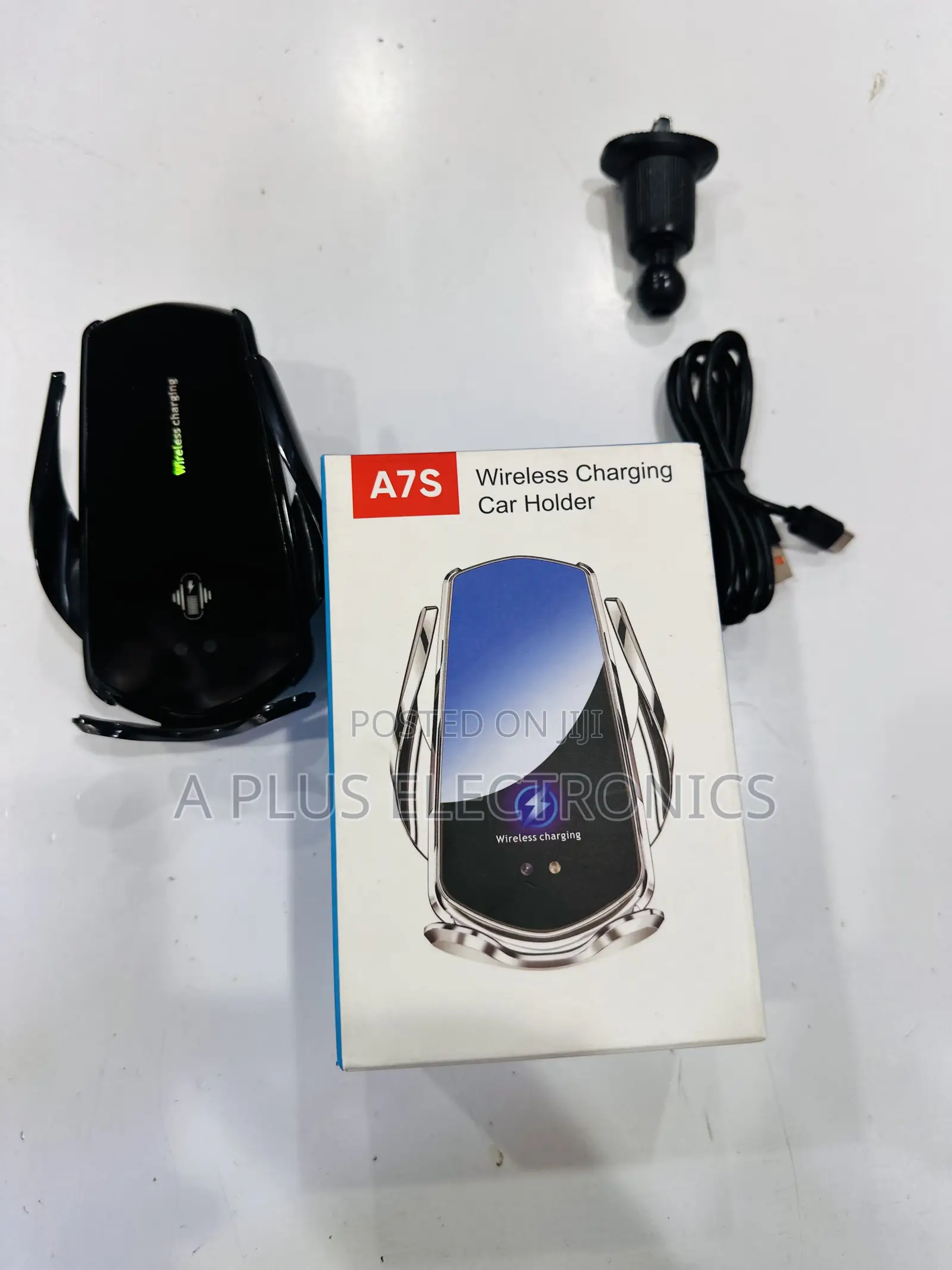 A7S Wireless Charging Phone Holder | Automatic Car Phone Mount