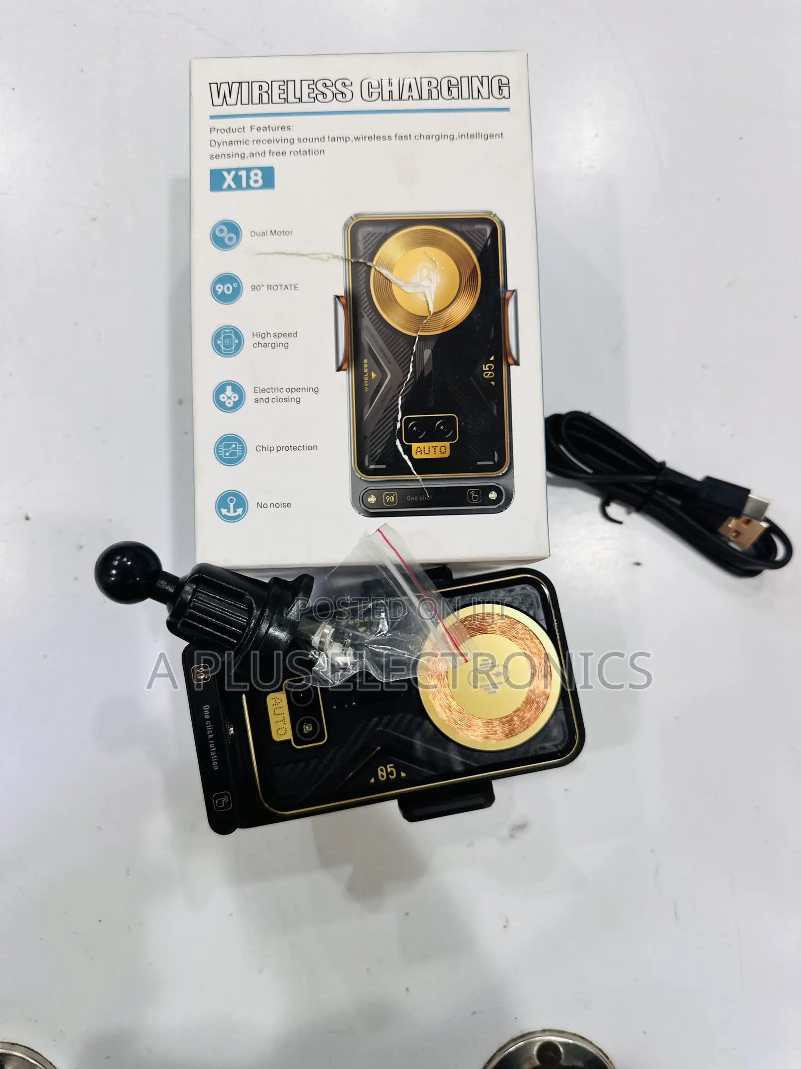 X18 Wireless Charging Car Phone Holder Automatic Fast Charging Mount
