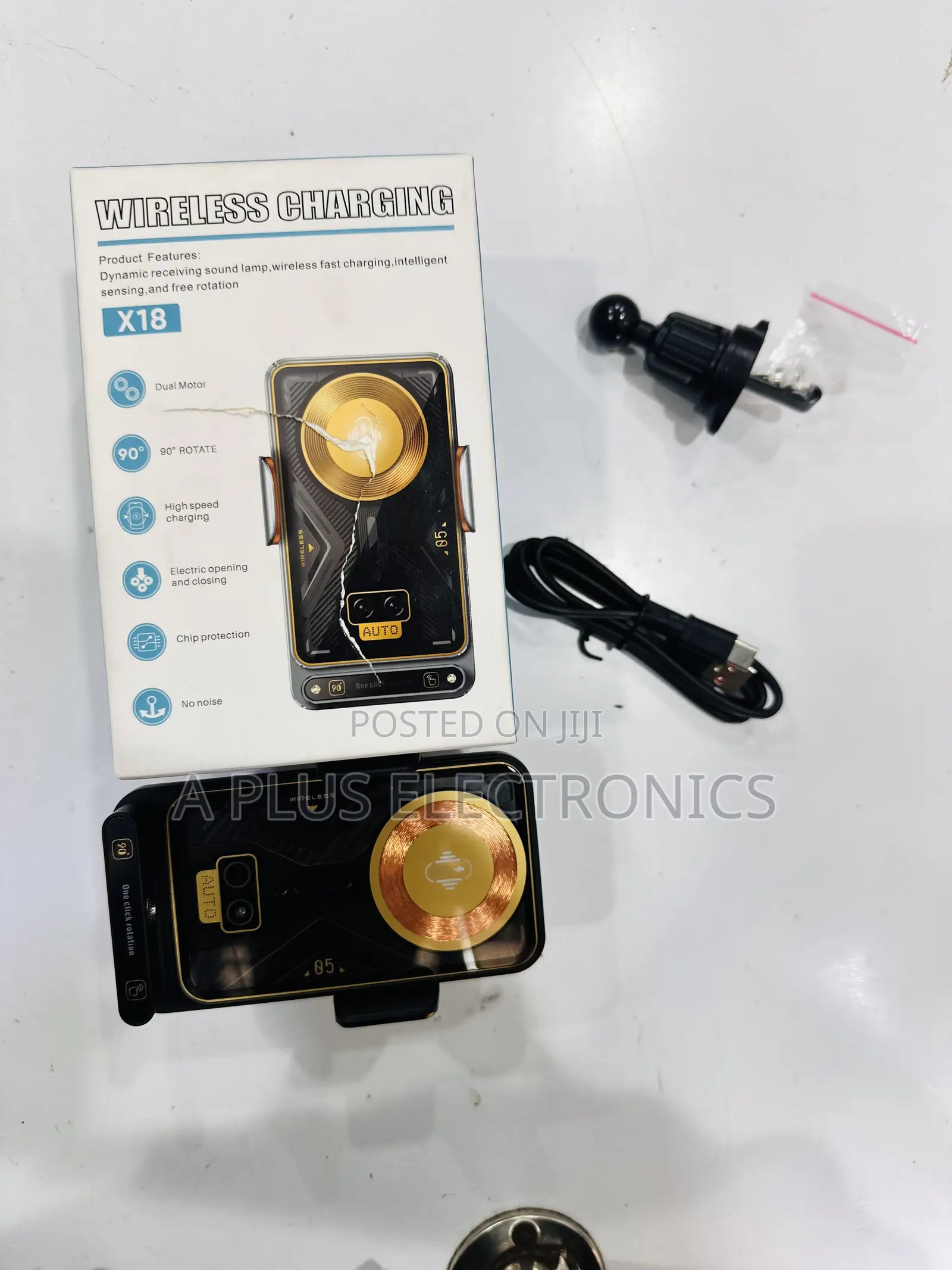 X18 Wireless Charging Car Phone Holder Automatic Fast Charging Mount