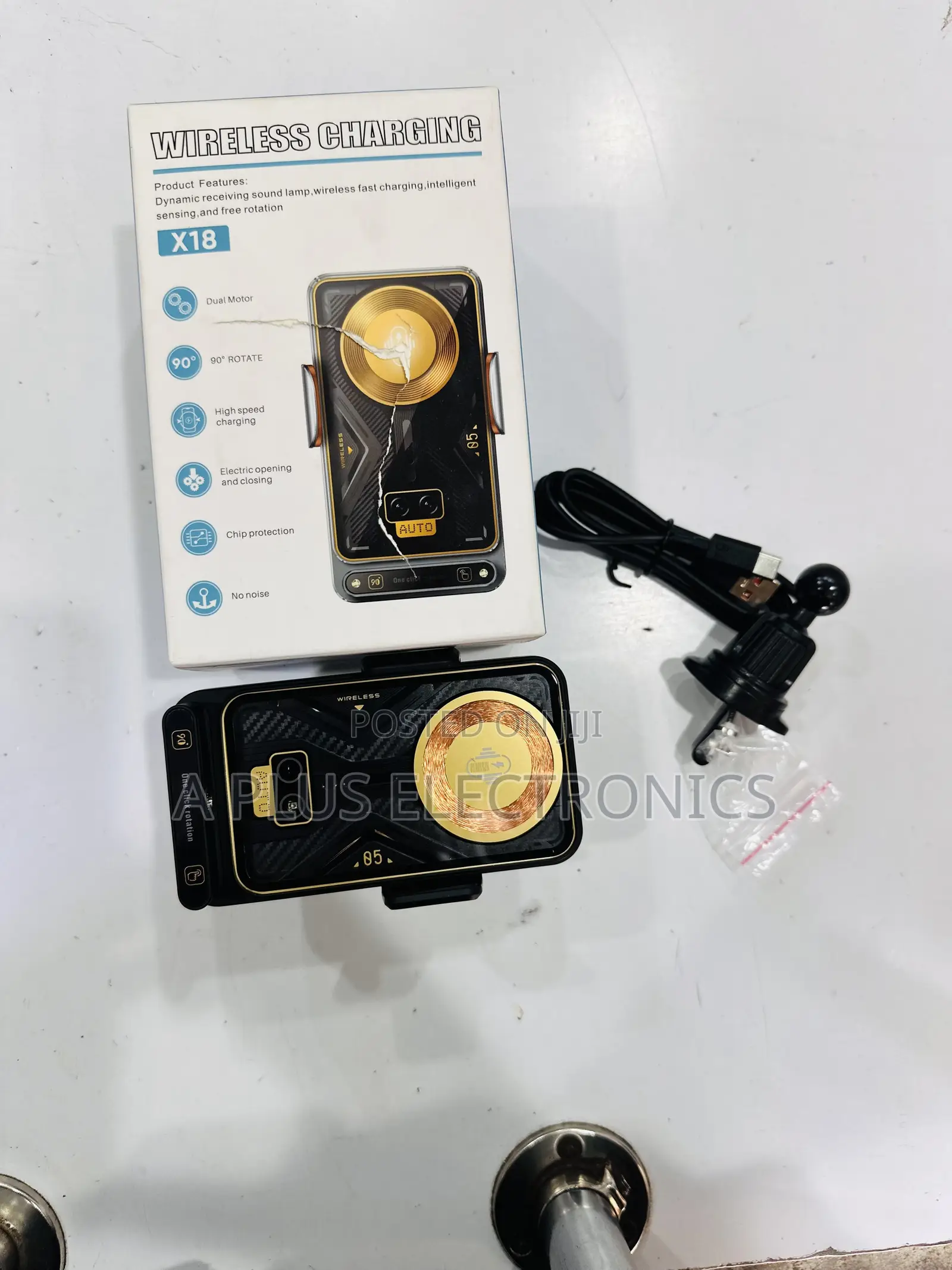 X18 Wireless Charging Car Phone Holder Automatic Fast Charging Mount