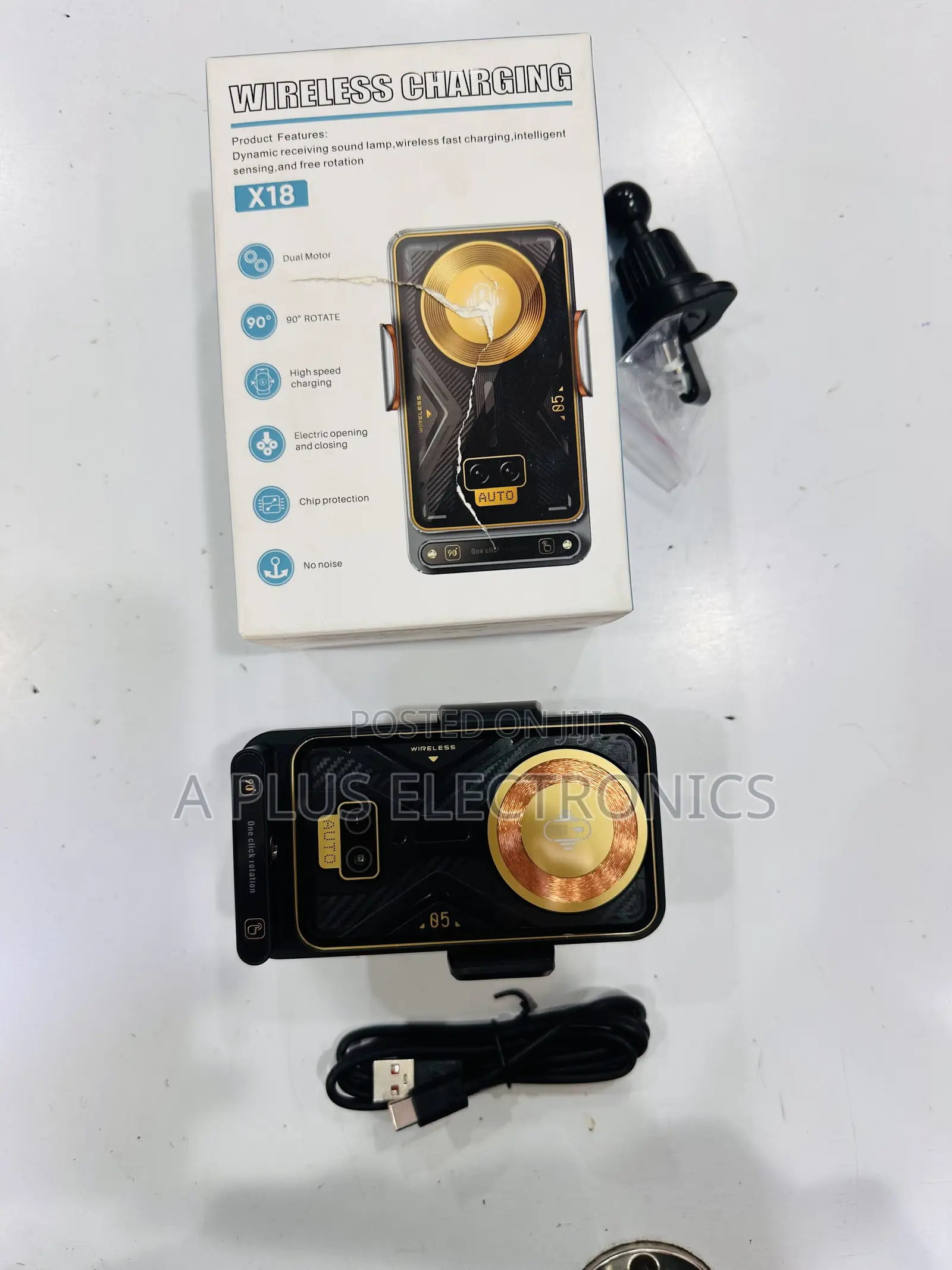 X18 Wireless Charging Car Phone Holder Premium Car Phone Charging