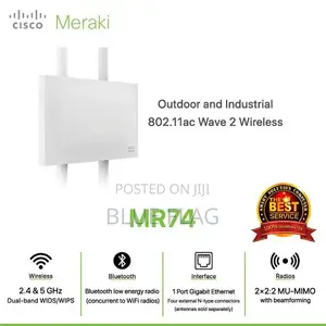 Cisco Meraki MR74-HW 802.11ac Wave 2 AP W/ Antennas