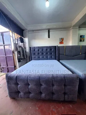 Dark Grey 4 by 6 Bed + Free Delivery
