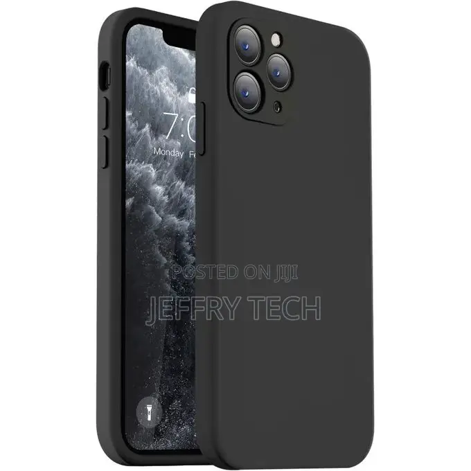 Soft Silicone Slim Shockproof Case for Apple iPhone 11 Pro Max - Black