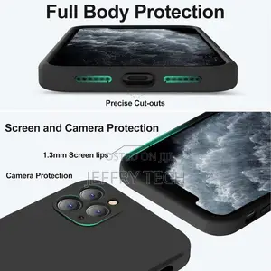 Soft Silicone Slim Shockproof Case for Apple iPhone 11 Pro Max - Black