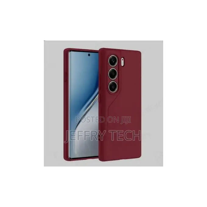 Soft Silicone Back Cover for Tecno Camon 40 Shockproof, Ultra-– Maroon