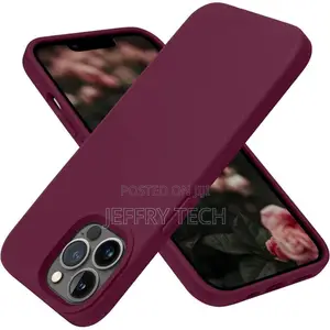 Soft Silicone Slim Shockproof Case for Apple iPhone 12 Pro Max -Maroon