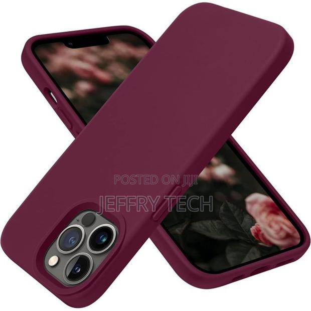 Soft Silicone Slim Shockproof Case for Apple iPhone 12 Pro Max -Maroon