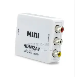 Mini AV/RCA/CVBS Jack to a HDMI Scaler 1080P Converter Box HDMI2AV Vid