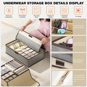 17 Grid Under Garment Organizer With a Lid 3in1 Boxes Cabinet