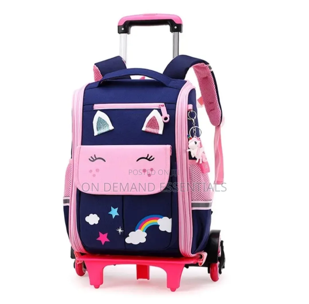 Waterproof Rolling Trolley School Bag
