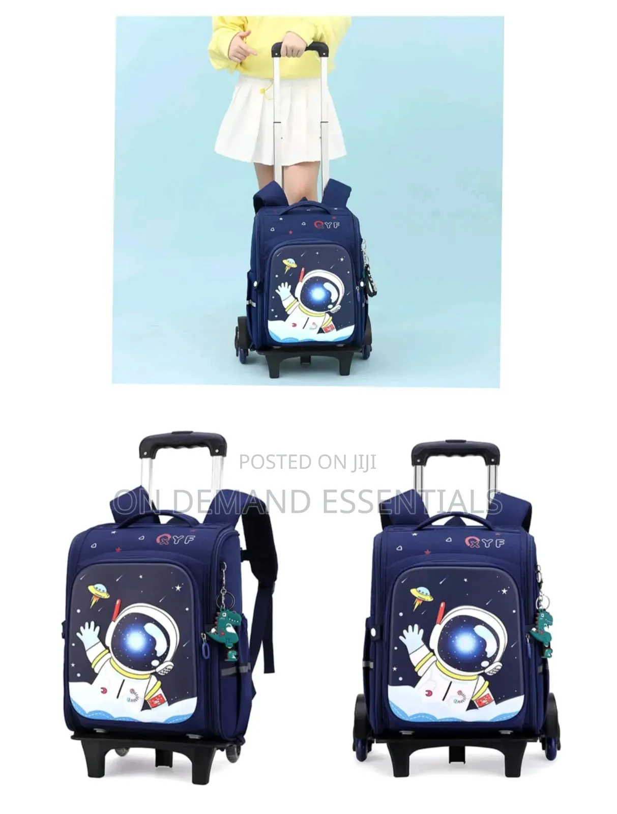 Waterproof Rolling Trolley School Bag