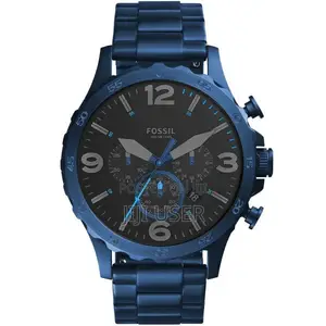 Fossil JR1530 Nate Chronograph Blue Stainless Steel Watch