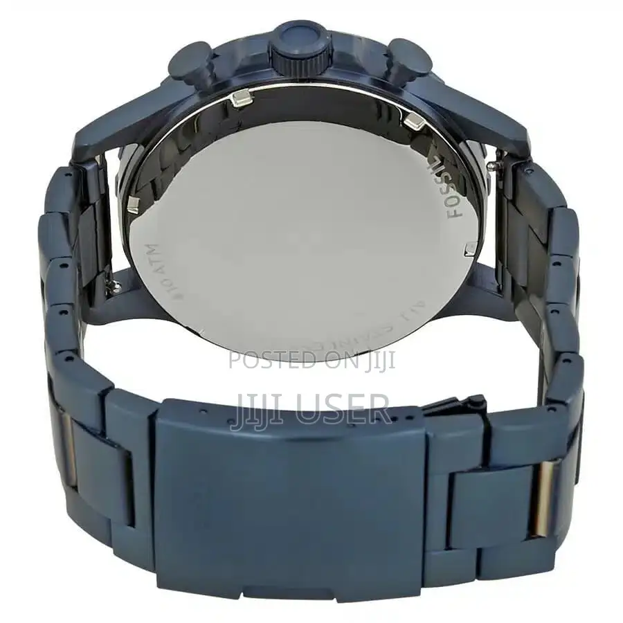 Fossil JR1530 Nate Chronograph Blue Stainless Steel Watch
